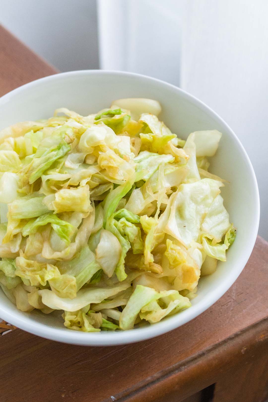 a bowl of cabbage stir-fry