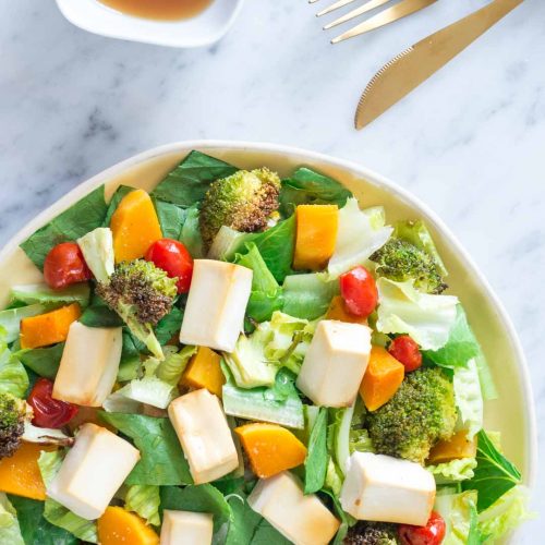 Tofu Salad with Refreshing Honey Yuzu Dressing Recipe Tofu Salad with Refreshing Honey Yuzu Dressing Recipe