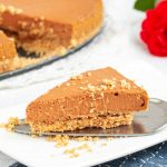 a slice of Thai tea cheesecake