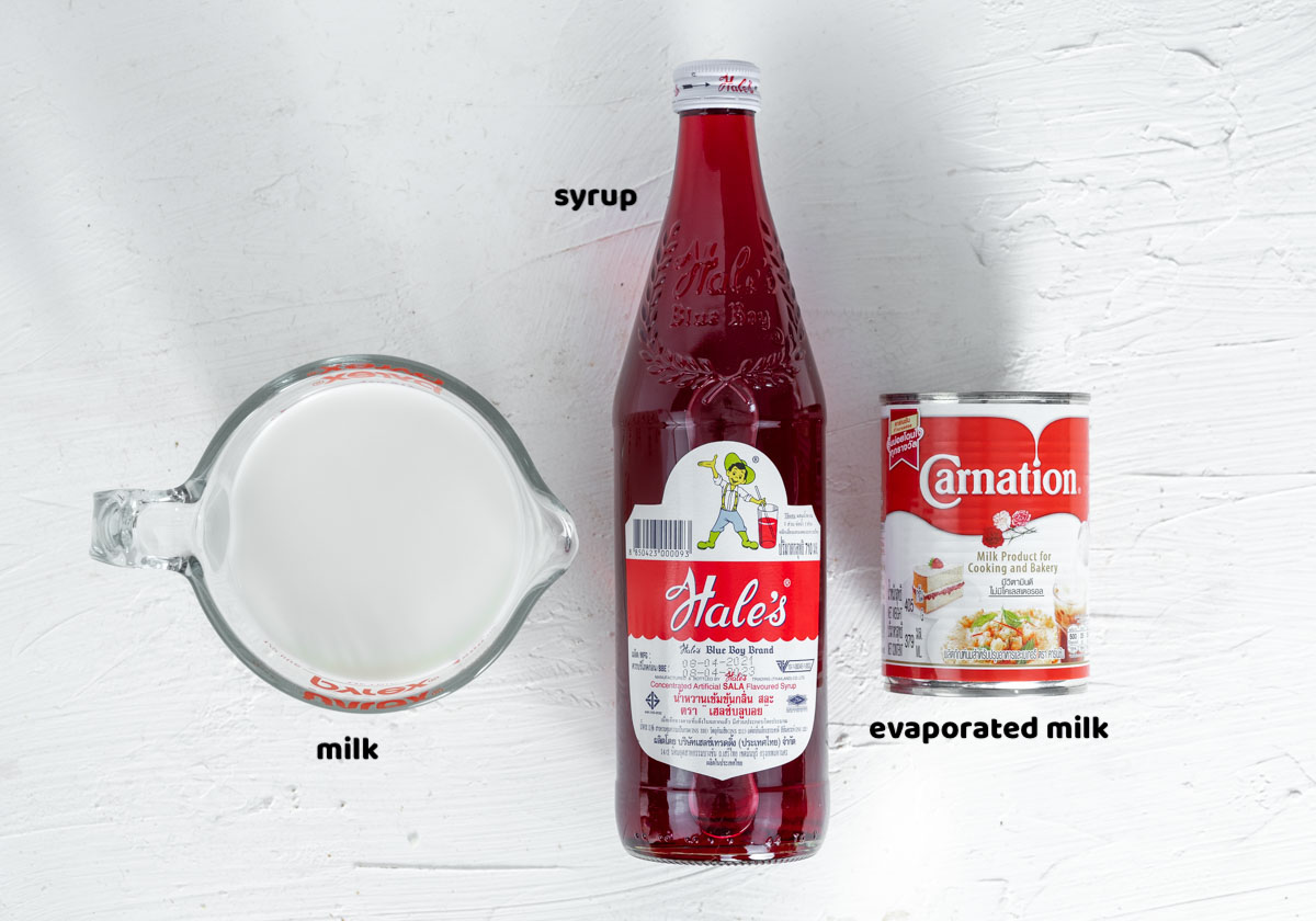 Thai pink milk ingredients