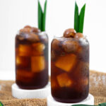 two glasses of Thai longan drink